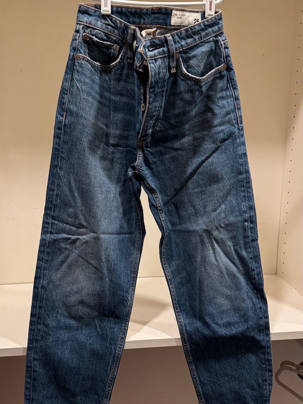 rag & bone Relaxed Straight Dark Blue Jeans